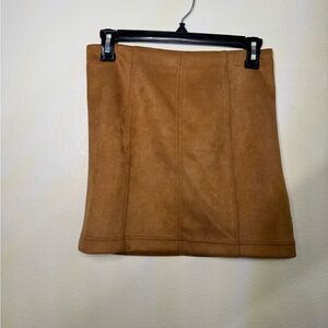 Shinestar Tan Mini Pencil Skirt for Casual Wear